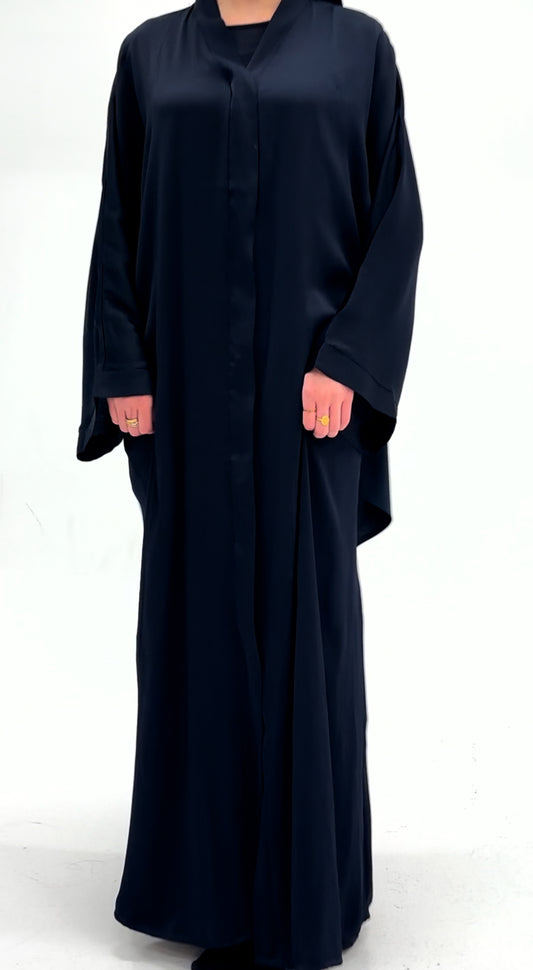 Satin Abaya "Navy Blue"